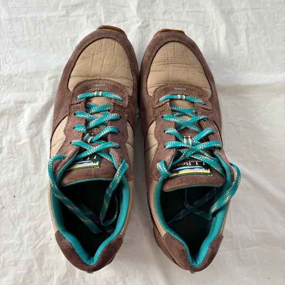 NWOT L. L. Bean Katahdin trail suede mesh Shoes - Beige brown turquoise SZ 11 M - Picture 10 of 13